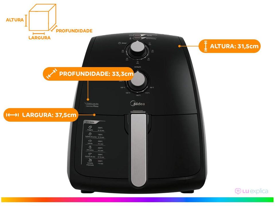 Air Fryer Midea FRP42 3,5L com Timer - 8