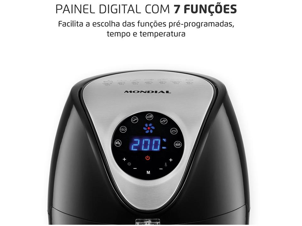 Air Fryer Mondial AF-30-DI Preto 3,5L com Timer - 6