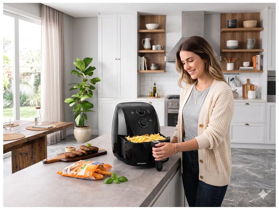 Air Fryer Mondial AFN-40-BF Preta com Timer - 1