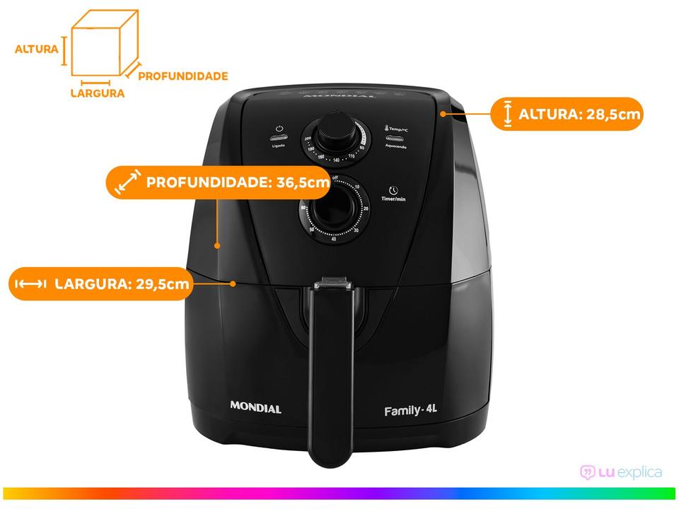 Air Fryer Mondial AFN-40-BF Preta com Timer - 16