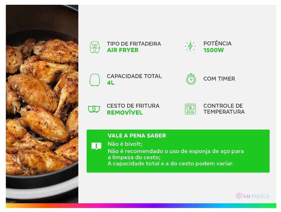 Air Fryer Mondial AFN-40-BF Preta com Timer - 3