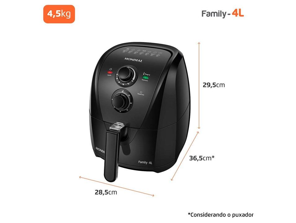 Air Fryer Mondial AFN-40-BF Preta com Timer - 11