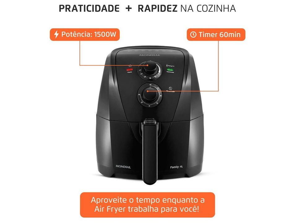 Air Fryer Mondial AFN-40-BF Preta com Timer - 10