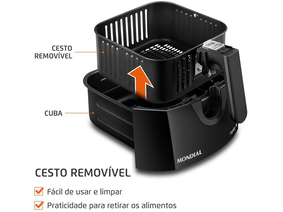 Air Fryer Mondial AFN-40-BF Preta com Timer - 5
