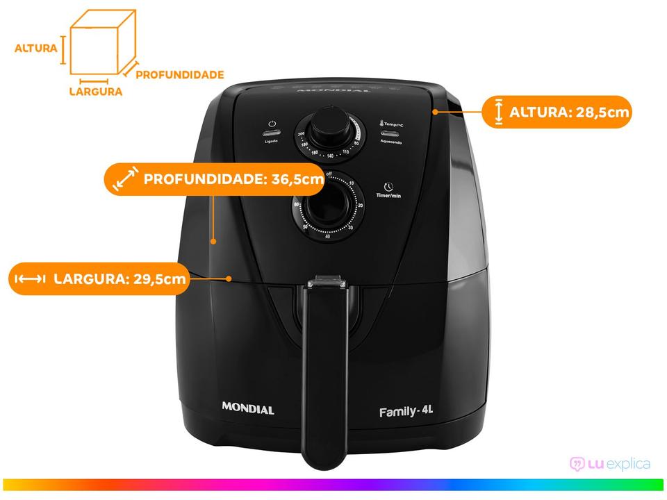 Air Fryer Mondial AFN-40-BF Preta com Timer - 16