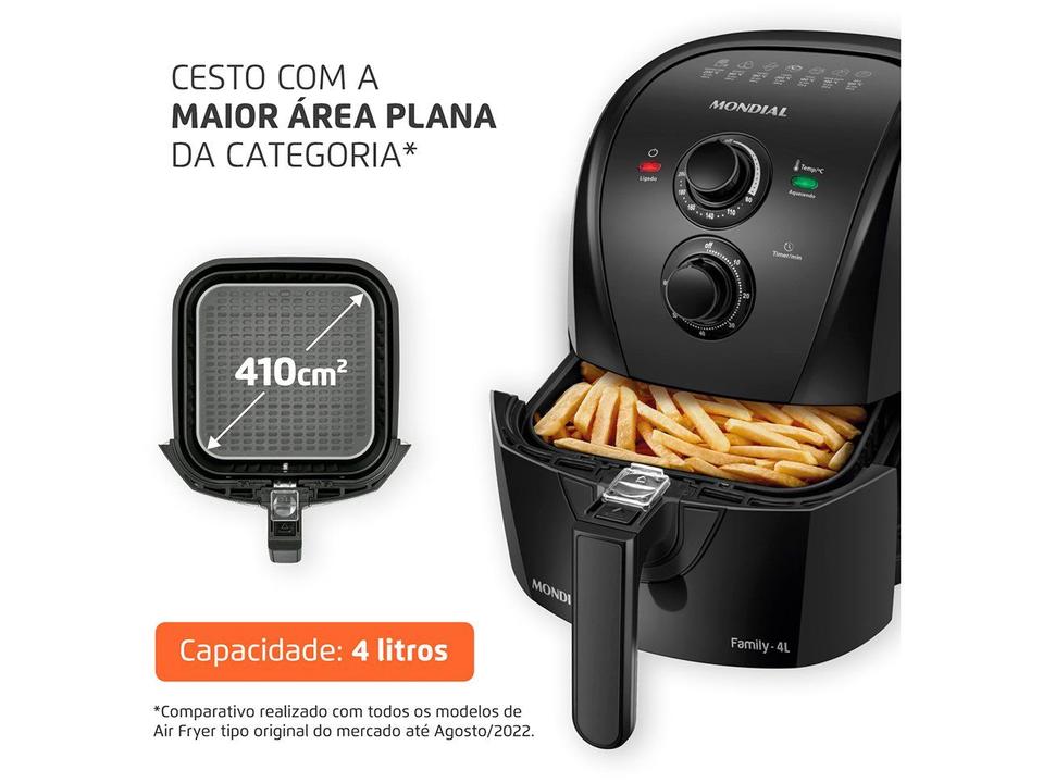 Air Fryer Mondial AFN-40-BF Preta com Timer - 3