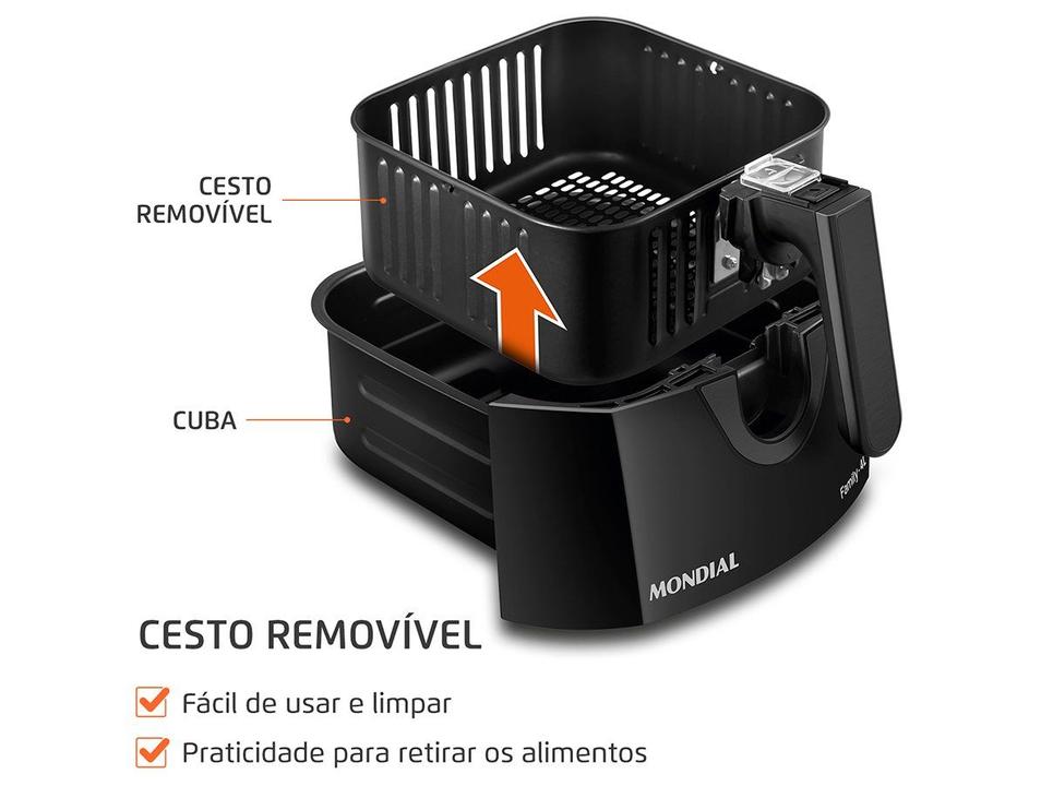 Air Fryer Mondial AFN-40-BF Preta com Timer - 7