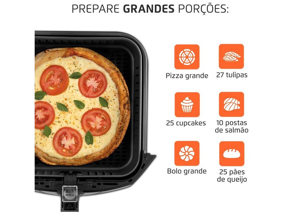 Air Fryer Mondial AFN-80-BI Preto e Inox 8L com Timer - 5