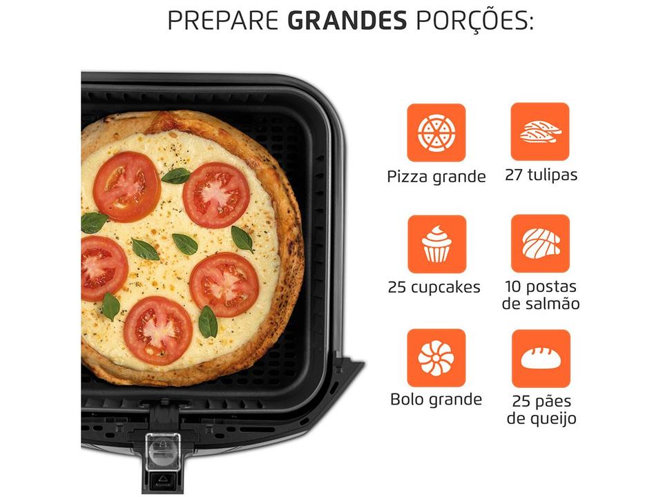 Air Fryer Mondial AFN-80-BI Preto e Inox 8L com Timer - 5