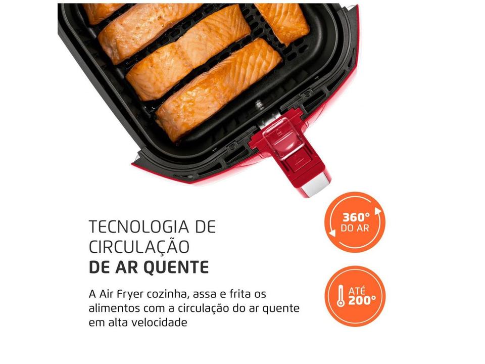 Air Fryer Mondial AFN40FR Vermelha 4L com Timer - 6