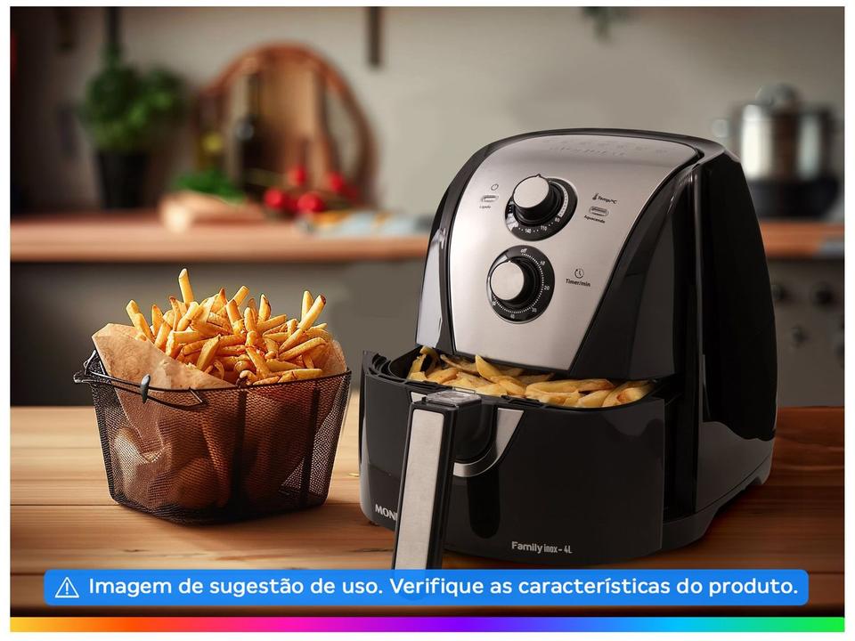Air Fryer Mondial Family AFN-40-BI Preto e Inox 4L com Timer - 10