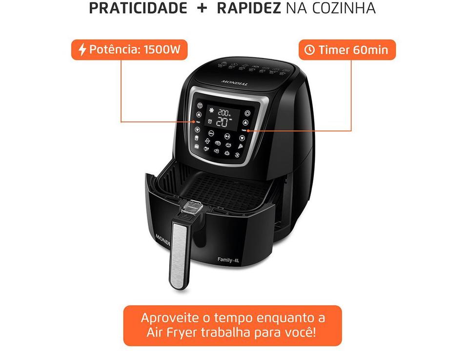 Air Fryer Mondial Family AFN-40-DI Preto 4L - 9