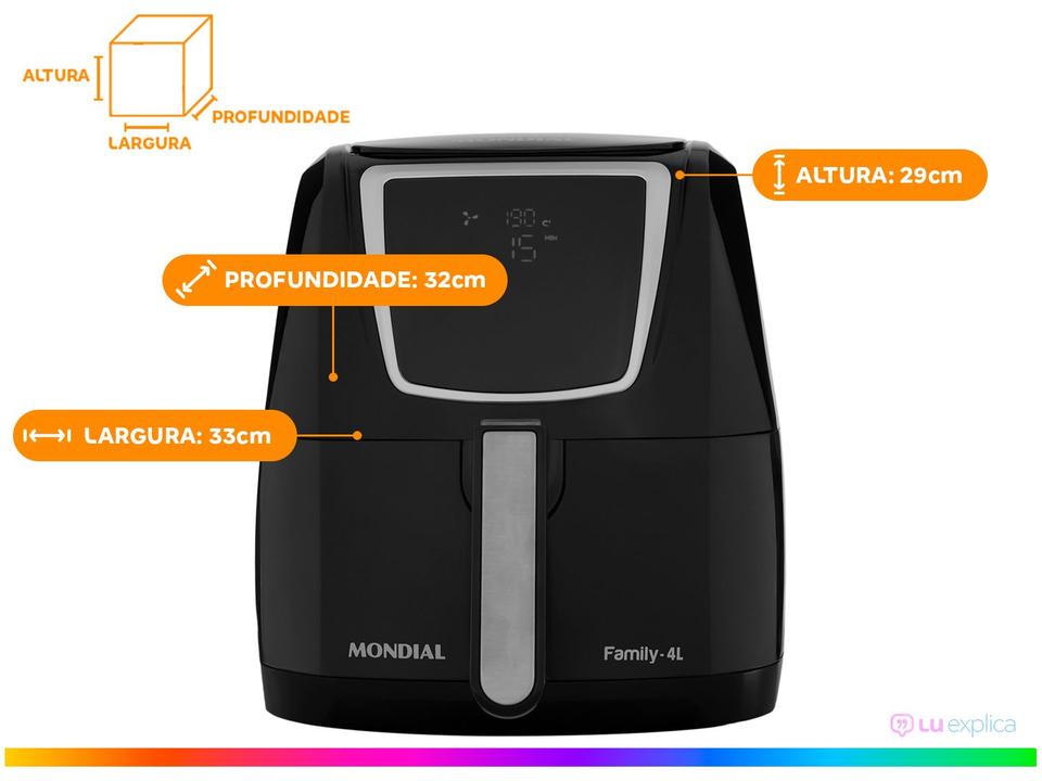 Air Fryer Mondial Family AFN-40-DI Preto 4L - 16