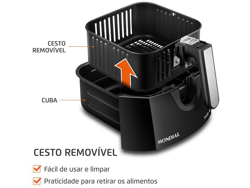 Air Fryer Mondial Family AFN-40-DI Preto 4L - 6