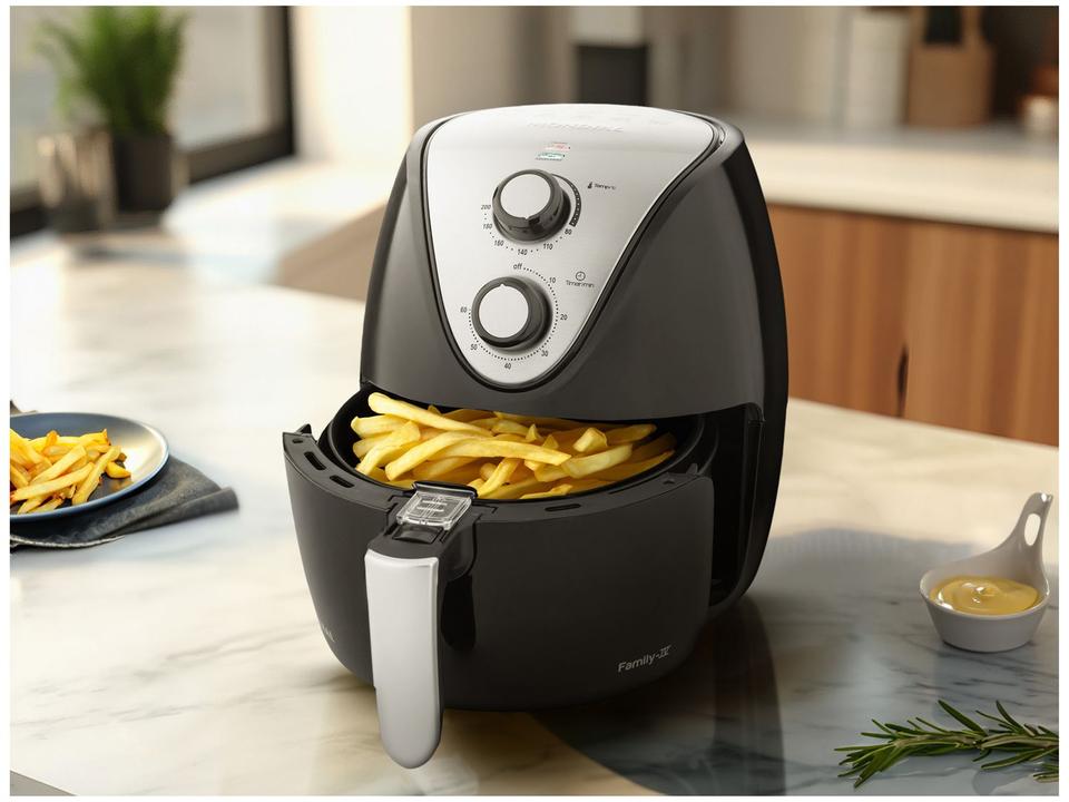 Air Fryer Mondial Family-IV AF-30I Preto e Inox 3,5L com Timer - 2
