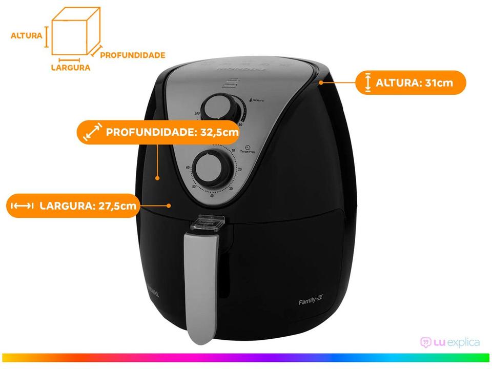 Air Fryer Mondial Family-IV AF-30I Preto e Inox 3,5L com Timer - 16