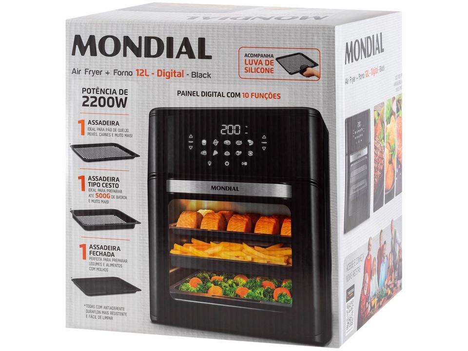 Air Fryer Mondial Forno Oven AFON-12L-FB Preta 12L - 21