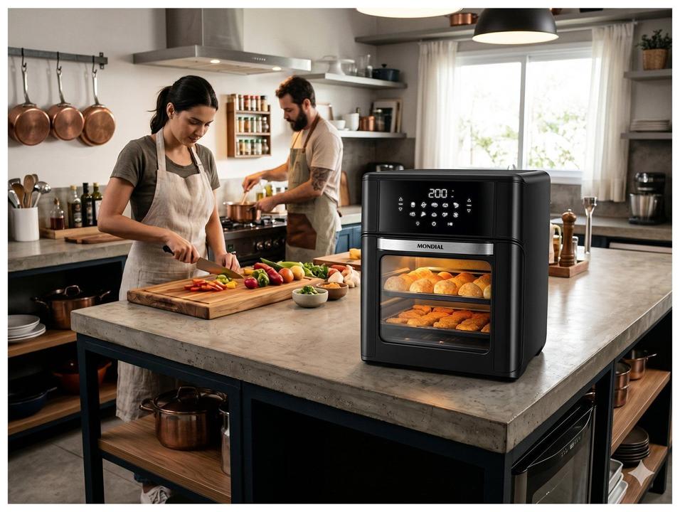 Air Fryer Mondial Forno Oven AFON-12L-FB Preta 12L - 1