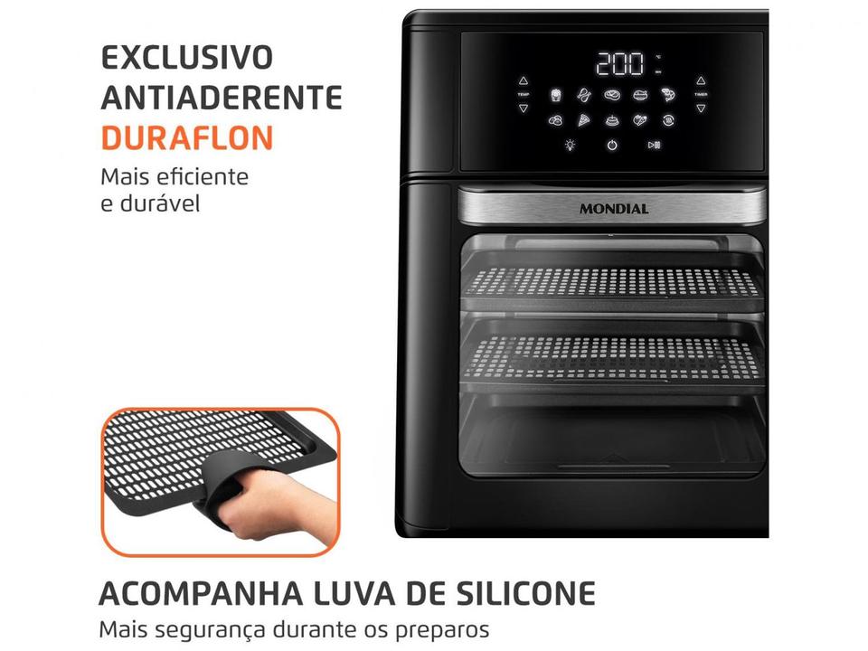 Air Fryer Mondial Forno Oven AFON-12L-FB Preta 12L - 5