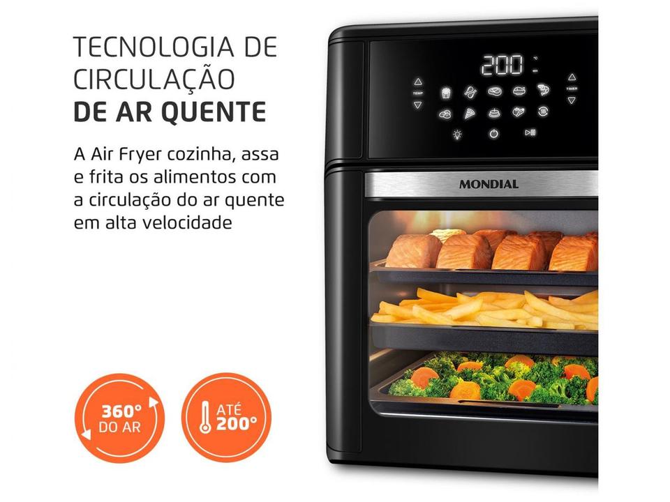 Air Fryer Mondial Forno Oven AFON-12L-FB Preta 12L - 6