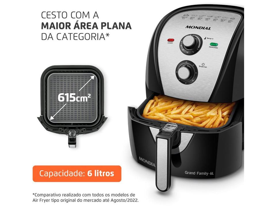 Air Fryer Mondial Grand Family AFN-60-BI Preta 6L - 3
