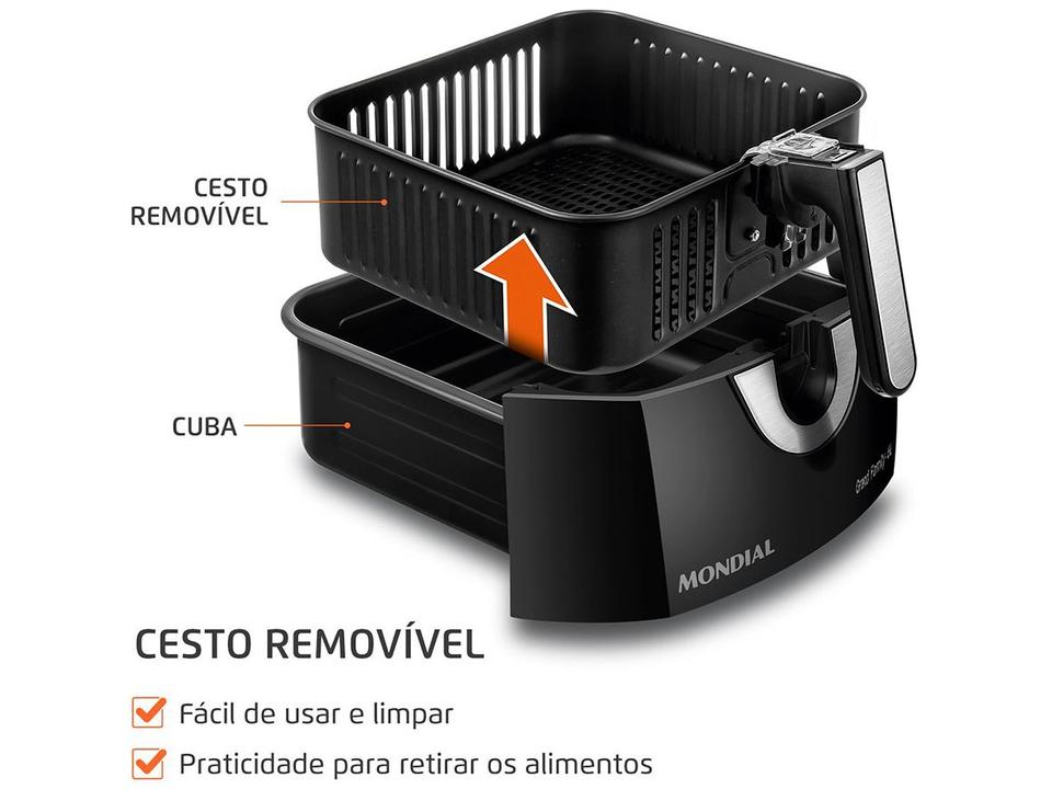 Air Fryer Mondial Grand Family AFN-60-BI Preta 6L - 5