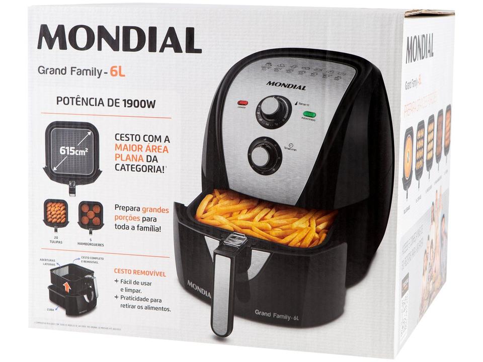 Air Fryer Mondial Grand Family AFN-60-BI Preto 6L - 18