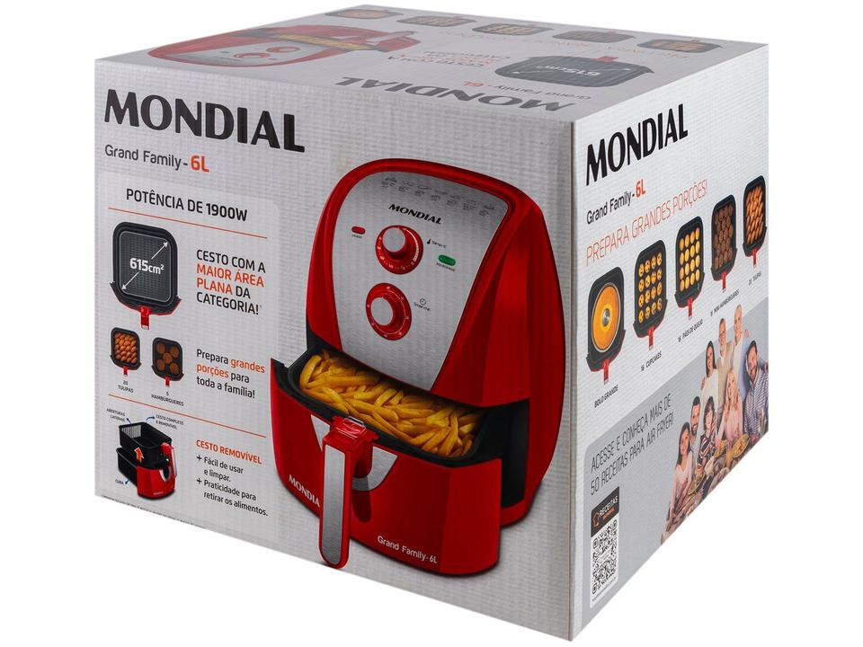 Air Fryer Mondial Grand Family AFN-60-RI Vermelha 6L - 17
