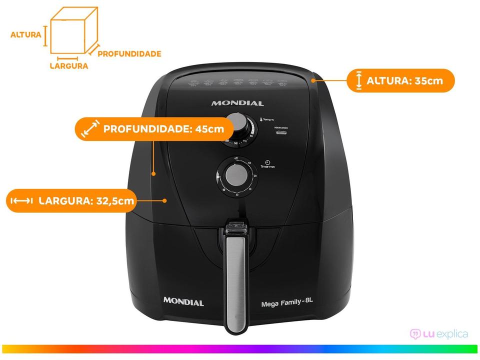 Air Fryer Mondial Mega Family AFN-80-FB Preto 8L - 18