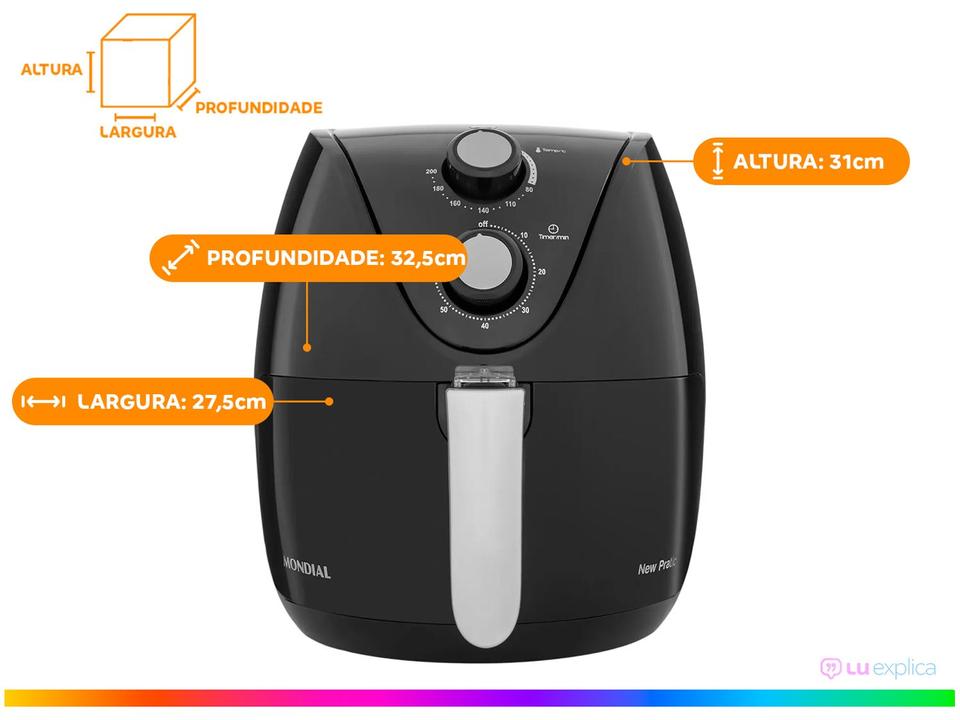 Air Fryer Mondial Pratic AF-31 Preto 3,5L com Timer - 16