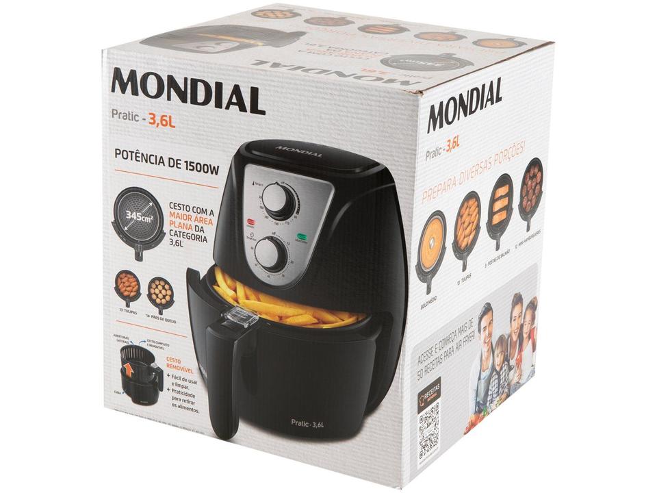 Air Fryer Mondial Pratic AF-36-BI Preta com Timer - 16