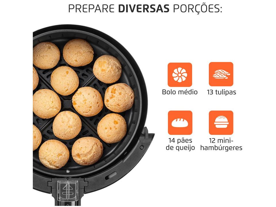 Air Fryer Mondial Pratic AF-36-BI Preta com Timer - 4