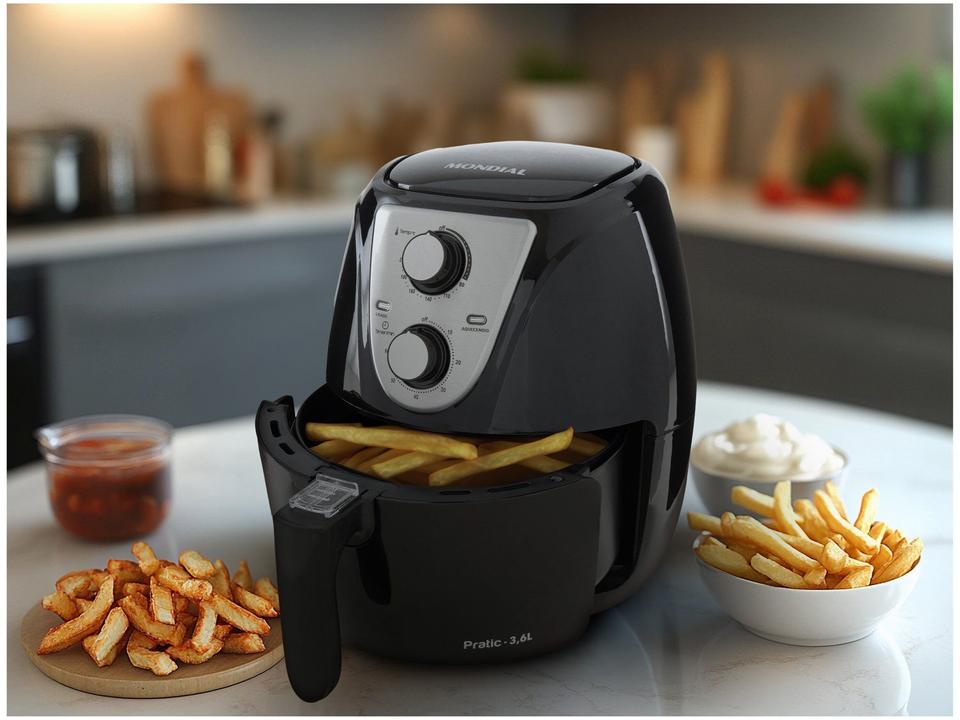 Air Fryer Mondial Pratic AF-36-BI Preta com Timer - 2