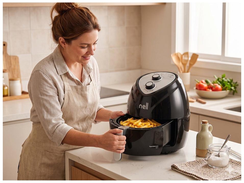 Air Fryer Nell Fit Preto 3,2L com Timer - 1