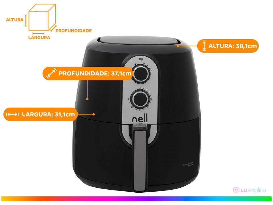 Air Fryer Nell Grand Família Preto 5L - 10