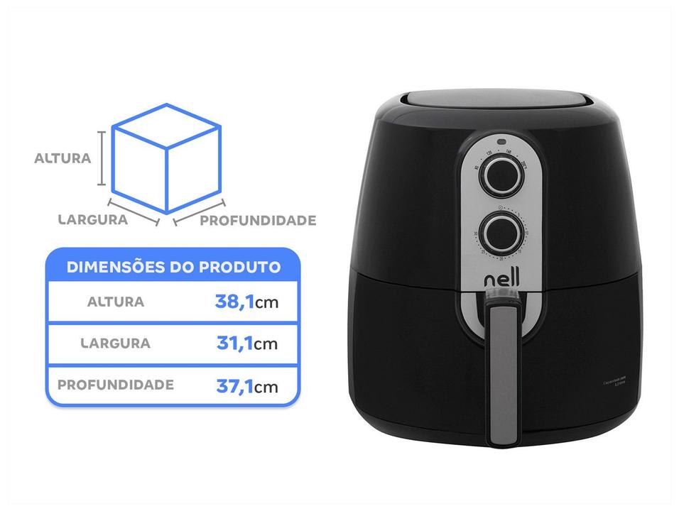 Air Fryer Nell Grand Família Preto 5L - 6