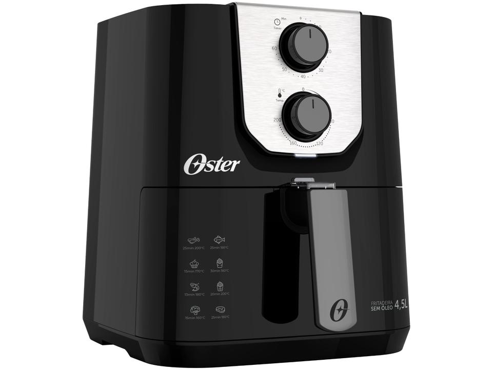 Air Fryer Oster Black Perform Preta com Timer 4,5L - 3