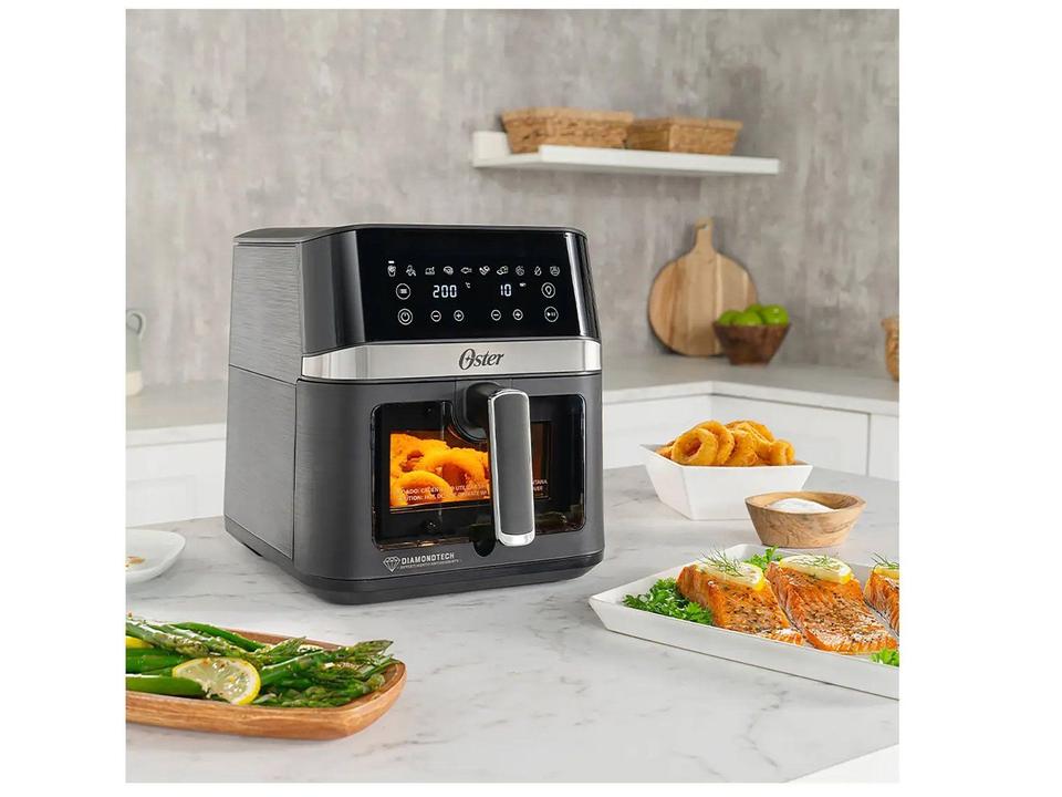 Air Fryer Oster DiamondTech CKSTAF60WDDF Preto e Prata com Timer 6L - 2
