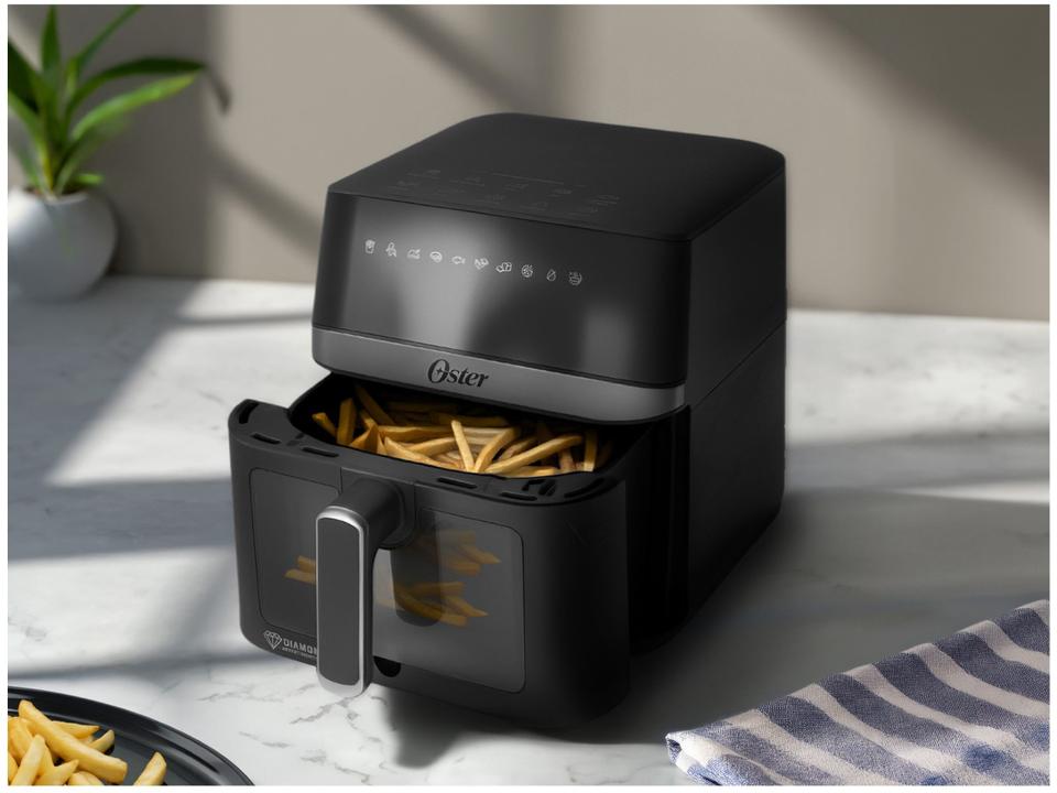 Air Fryer Oster DiamondTech CKSTAF60WDDF Preto e Prata com Timer 6L - 3