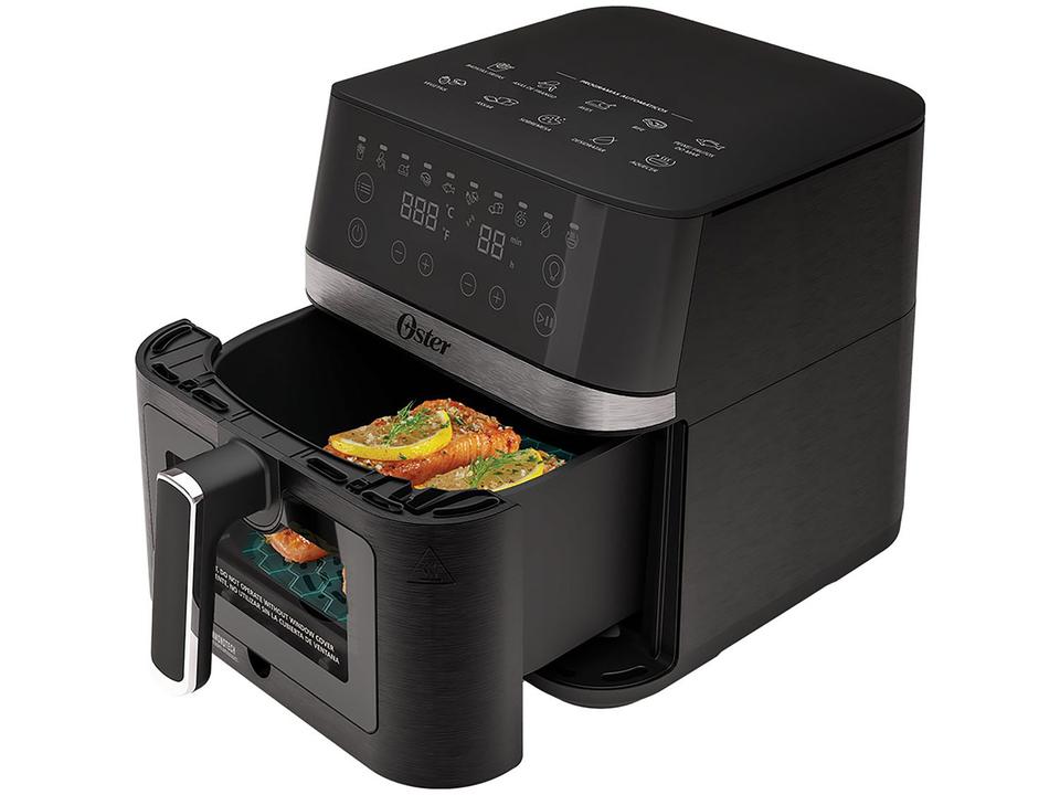 Air Fryer Oster DiamondTech Preto e Prata com Timer 6L - 6