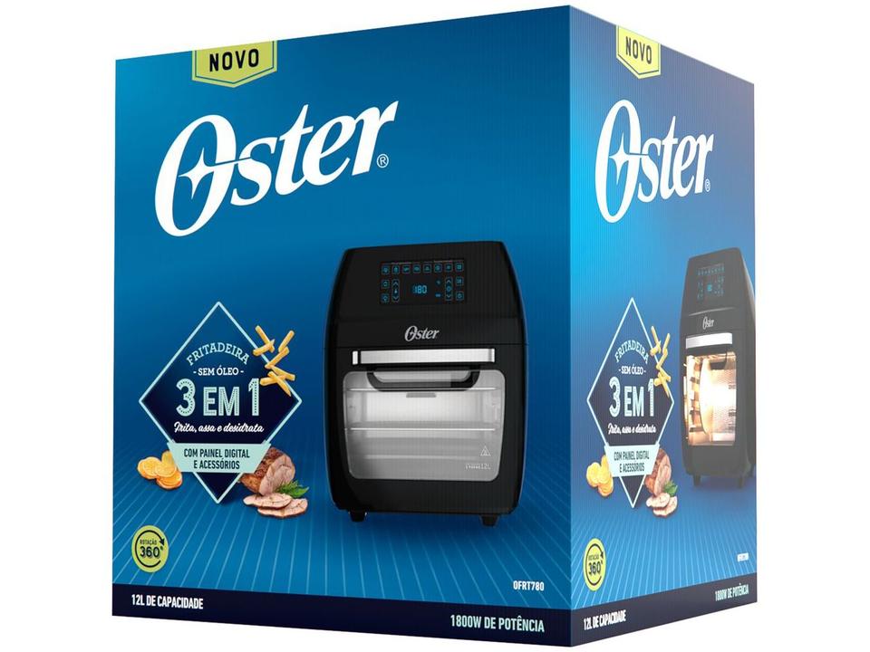 Air Fryer Oster Oven Preta com Forno 12L - 14