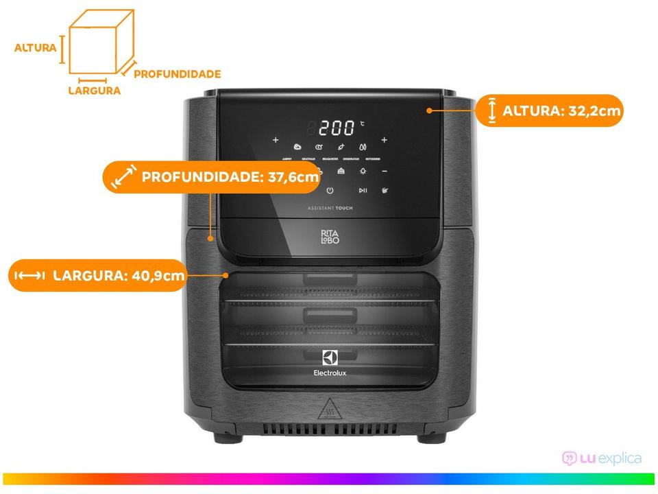 Air Fryer Oven Electrolux EAF90 Digital Grafite Experience 12L 1700W por Rita Lobo - 21