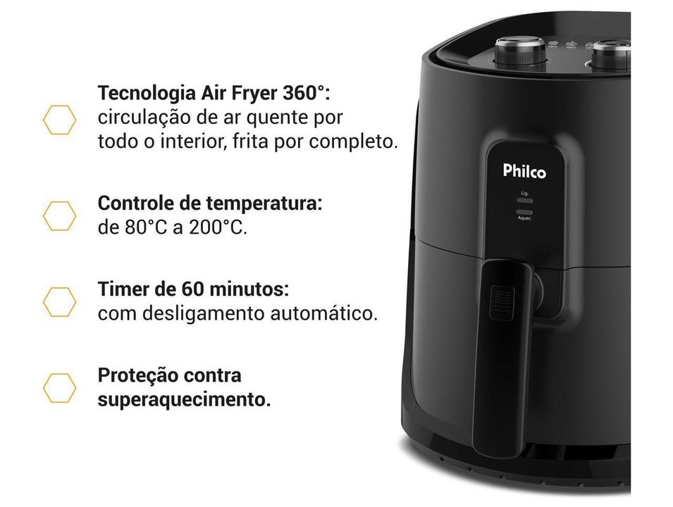 Air Fryer Philco PAF55B Preto 5,5L - 2