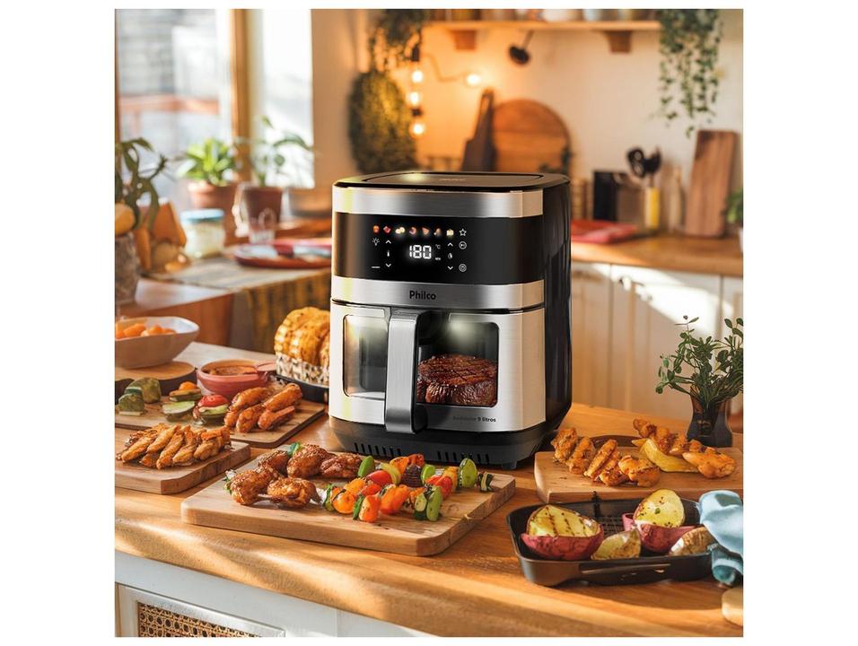 Air Fryer Philco PAF90C Preto e Inox Digital 9L - 1