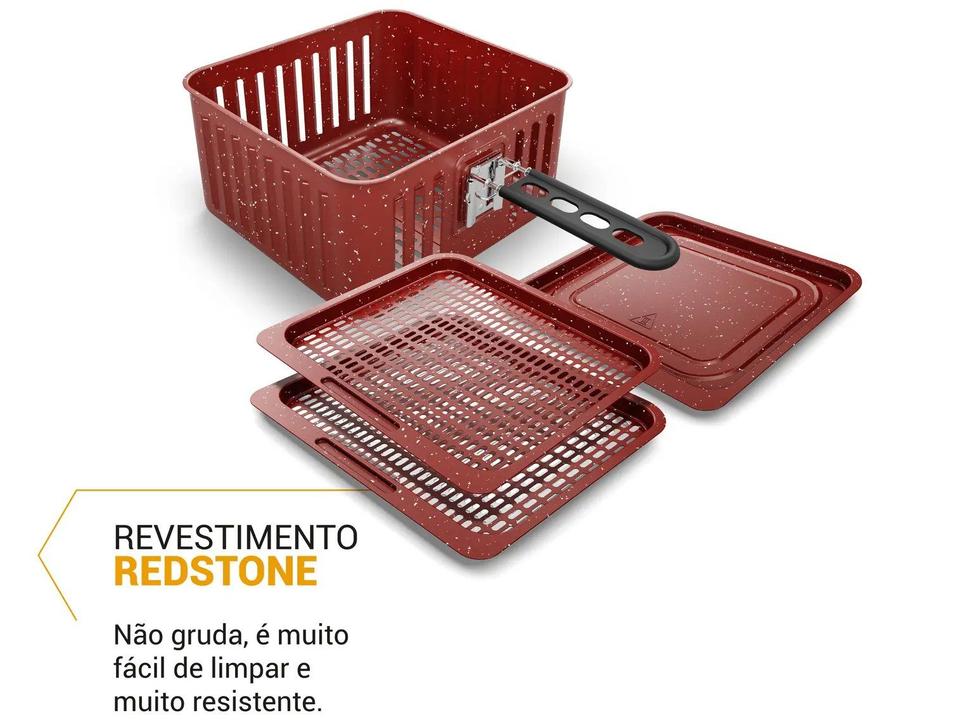 Air Fryer Philco Redstone PAF15A  Prata e Preto com Timer 15L - 14
