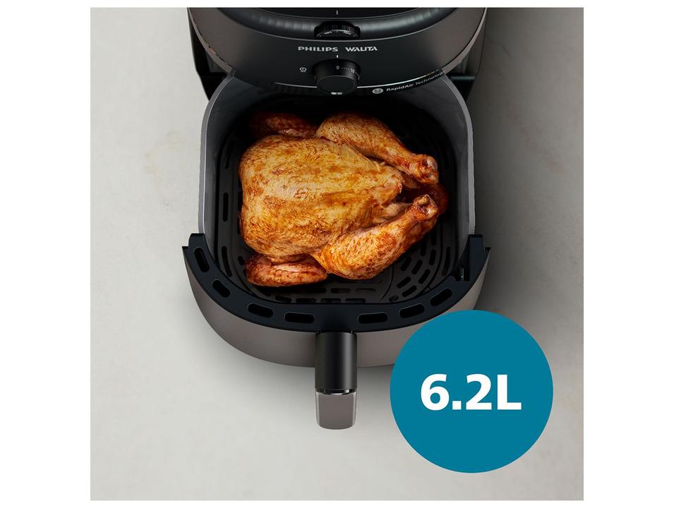 Air Fryer Philips Walita Série 1000 NA130/00 Preta com Timer 6,2L - 1