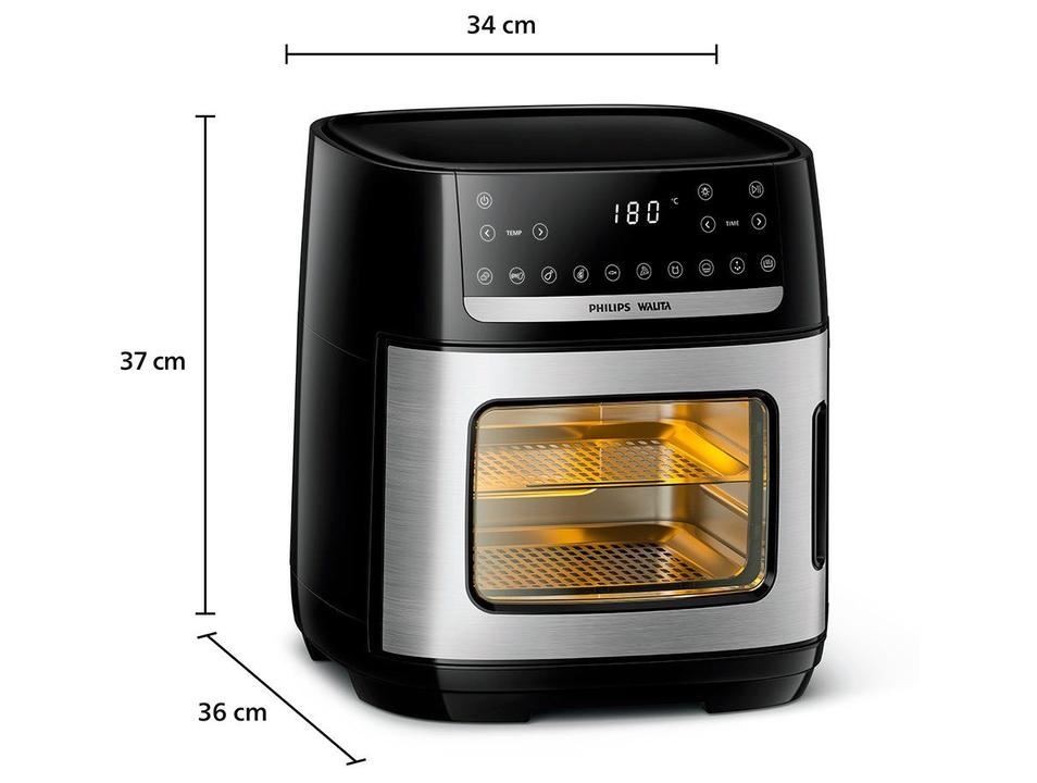 Air Fryer Philips Walita Série 5000 AI551/08 Preto com Timer 12L - 12
