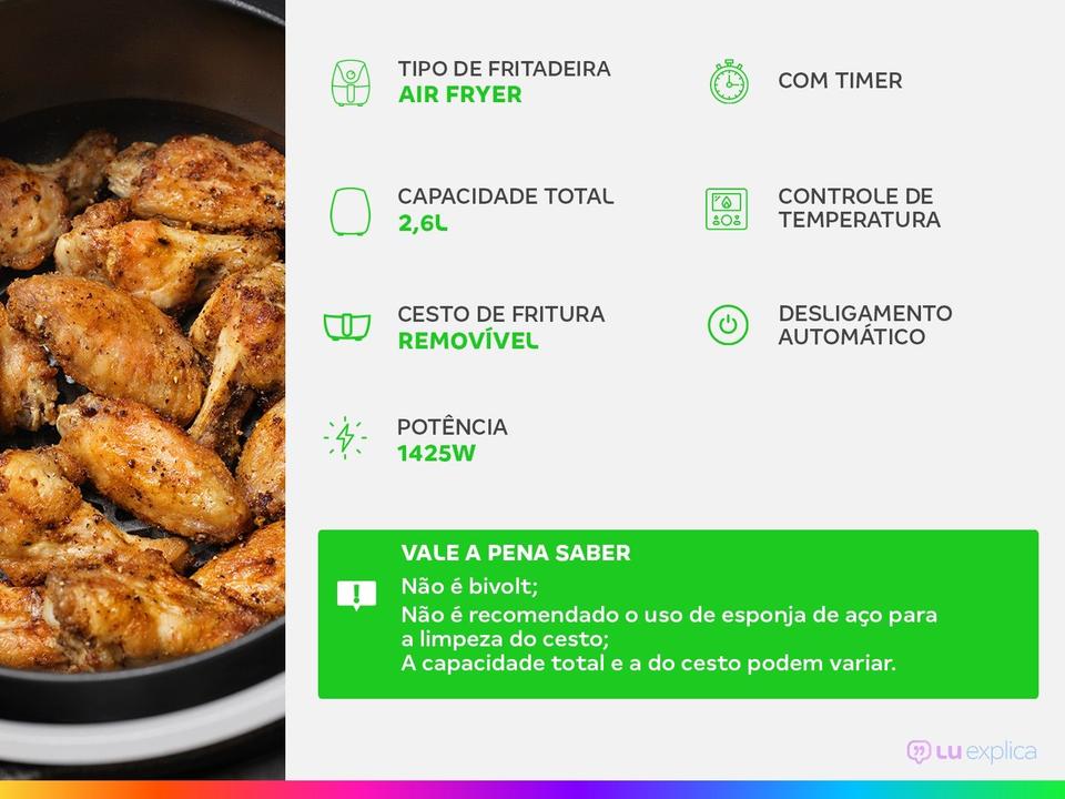 Air Fryer Walita Philips Daily RI9217 Branca com Timer - 1