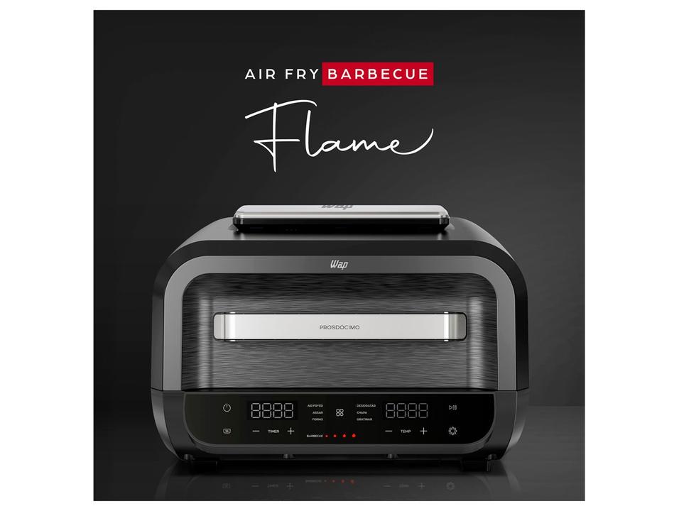 Air Fryer Wap Barbecue Flame 10L Digital Preta e Cinza FW012054 - 1