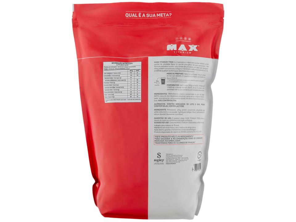 Albumina Max Titanium Mass Titanium 17500 em Pó 3kg Chocolate - 2